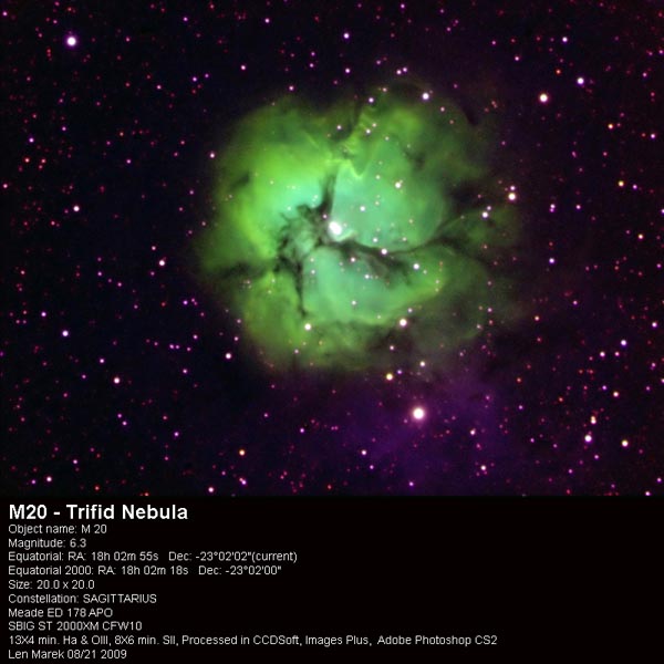 M20 - Hubble Palette